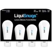 LiquiSnugs Lot de 3 bouteilles de voyage en silicone approuvées par la TSA