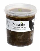 Shealife Pot de savon noir africain composé de beurre de karité non raffiné/de cendre de gousse de cacao/d'huile vierge de noix de coco Ne contient pa