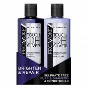 Pro :Voke Illuminex Touch of Silver Shampooing et après-shampoing fortifiant Violet 200 ml
