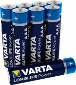 VARTA Longlife Power AAA Micro LR03 Alkaline Battery (8-pack) - Made in Germany - ideal for toys, torches, controllers and other battery-powered devic