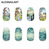 Alexnailart Nail Art Stamping Plaques Modèle d'image
