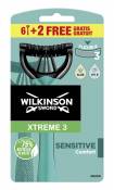 Wilkinson Xtreme 3 Pure Sensitive Rasoirs Jetables Masculins, 8 unités