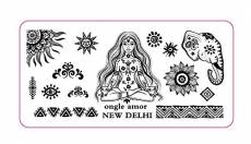 Plaque nail art stamping,pour vernis stamping et tampon stamping TAILLE 12/6 CM Plaque stamping 16 | ONGLE AMOR Plaque stamping NEW DELHI | ONGLE AMOR