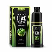 shampooing cheveux noirs - SEVICH teinture capillaire instantanément noire, shampooing cheveux Noni essence, conditionneur réparateur de la force capi