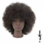 Tête d'entraînement afro de 25,4 cm - Cheveux 100
