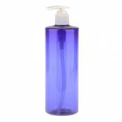 REFURBISHHOUSE 500ml Flacon Pompe de Lotion Vide Rechargeable Bouteille Plastique bleu violet