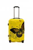 TROLLEY ADC Valise Taille Moyenne 65cm 4 Roues Polycarbonate (Jaune) - Trolley ADC Butterlfy Rigide.