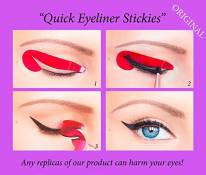 ORIGINAL Quick Eyeliner Stickies SET COMPLET 80 pcs. Pochoirs de maquillage pour les yeux