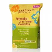 Hawaiian 3-in-1 Clean Lingettes, 30 Wet Towelettes