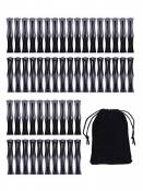 Fanrel Lot de 24 barrettes à cheveux en métal antidérapantes pour filles et femmes Noir