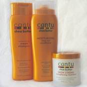Cantu Shea Butter Hair Care Bundle (3 Pack) Featuring Cantu Shea Butter Moisturizing Cream Shampoo (1), Cantu Shea Butter Moisturizing Rinse Out Condi