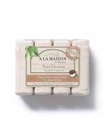 A La Maison Soap Bars, Pure Coconut, Value Pack 3.5 oz, 4 Count by A La Maison