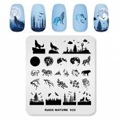 Nail Art Stamping Plaques Image Modèle avec Nature