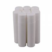 TININNA Vides Plastique Baume a levres Gloss Cosmétiques Tubes Mini Conteneurs Avec Casquettes Blanc 25pcs - Blanc - Taille 25 pcs