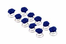 10 Roses Pins - accessoires de cheveux de mariée - spirale Epingle Curlie - Set Bleu