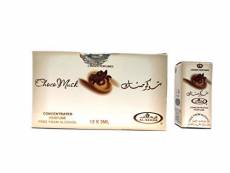 Pack de 12 Musc Parfum Al Rehab Choco Musc 3ml 100% Huile + 1 Bakhoor AL-ZAHRA Gratuit