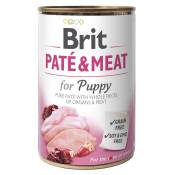 6x 400g de Paté & Meat Puppy Brit nourriture humide pour chiens