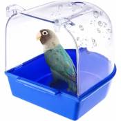 Baignoire à Oiseaux à Suspendre Transparent, Cage De Douche En Plastique Nettoyage Pour Perroquet Coucou Et Petits Oiseaux