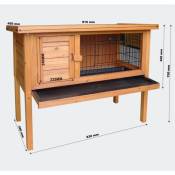 Bigb - Cage en bois pour rongeurs, hamsters ou lapins wc