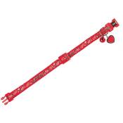 Collier chat LOVE rouge 20-30cm x 10mm - Vadigran -