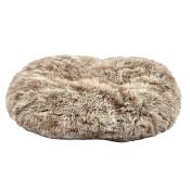 Couchage - Bobby Coussin Oval poilu Gris - 88 x 58 x 8 cm