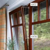 Grille protection fenêtres, haut/bas, 65 × 16 cm,