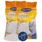 2 x 15 litres Lyra Pet® White Cat® litière pour