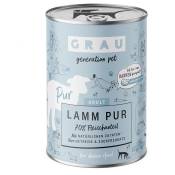 24x 400g GRAU nourriture pour chien agneau pur avec huile de lin nourriture pour chien humide