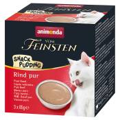 3x85g Snack-Pudding pur bœuf Animonda Vom Feinsten - Friandises pour chat