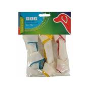 Dog Snack 3 Pieces Bone Shaped White With Knot Set Pet Snack