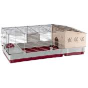 Ferplast - Cage Cochon d'Inde - Cage Lapin - Maison Lapin - Clapier Lapin - Accessoires Inclus - Ouvrant et modulable 142 x 60 x h 50 cm - Krolik 140
