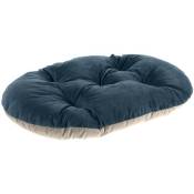 Ferplast coussin pour chiens et chats PRINCE 65/6, petit lit rembourré pour animaux, double-face, 65x42 cm, bleu