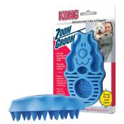 Kong Zoom Groom - Brosse de massage pour chien, bleu