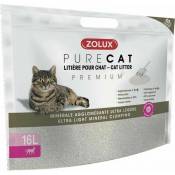 Zolux - Litière agglomérante premium Pure cat 16L