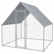 FIMEI Cage extérieure pour poulets Acier galvanisé 2 x 2 x 1,92 m
