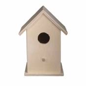 Nichoir à oiseaux en bois forme maison 17 x 12,5 x