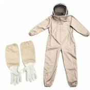 Vêtements d'apiculture Vêtements d'apiculture Vêtements d'apiculteur professionnel - Avec voile autoportant et gants longs xl