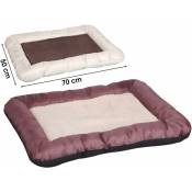 Coussin tapis matelas impermeable pour chiens et chats animaux 50x70cm 2 couleurs marron/beige mix - mix - Dogi