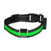 EYENIMAL Collier lumineux Light Collar USB rechargeable S - Vert - Pour chien