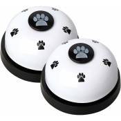 Fortuneville - Lot de 2 cloches d'entraînement pour animaux de compagnie, sonnettes pour chien pour l'entraînement des chats, communicateur