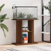 vidaXL Support pour aquarium chêne marron 60x30x60cm bois d'ingénierie