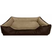 BedDog® LUPI lit pour chien, Panier corbeille, coussin de chien:XXL, MELANGE (brun/beige)