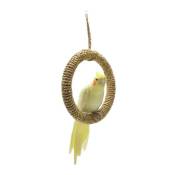 Ensoleille - Perroquet jouet fait à la main herbe corde escalade anneau balançoire