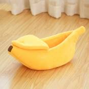 Lit niche pour chat d'intérieur, lit en forme de banana