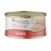 6x70g mousse : saumon - Applaws Pâtée pour chat