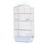 Cage Oiseau B.LIVEM® Portable pour Perruches, Perroquets Blanc 46*36*92cm