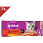 Whiskas - 12 Boîtes en sauce 4 variétés pâtée