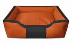 BedDog® Bruno, Orange/Noir, XXL env. 120x85 cm,Panier