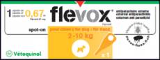 Flevox Chien 2-10 kg 36 Pipettes Vétoquinol
