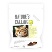 Litière Nature's Calling pour chat - 2 x 2,7 kg